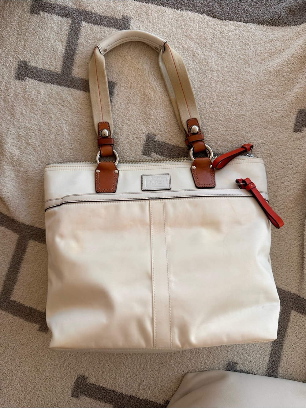 CoachTote Bag with Tan Accents nylon Coach